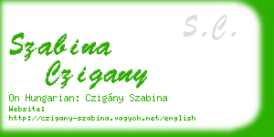 szabina czigany business card