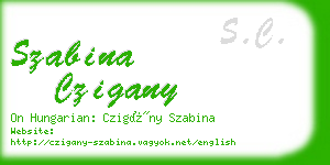 szabina czigany business card